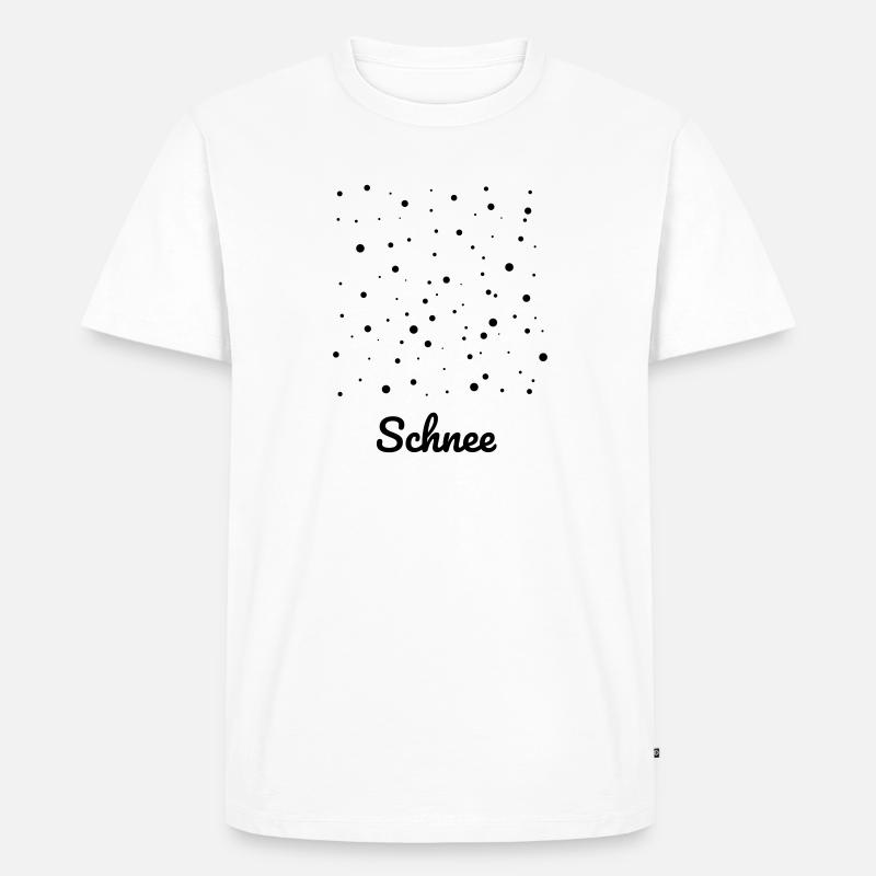 Schnee,Winter,weihnachtlich,Schneeflocken,Idee - Männer Premium Bio T-Shirt - Weiß