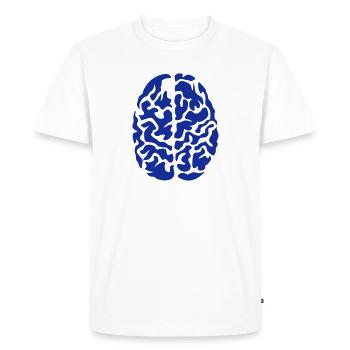 cerveau vue dessus dessin - T-shirt Premium bio Homme - blanc - Devant - Nico (187cm)