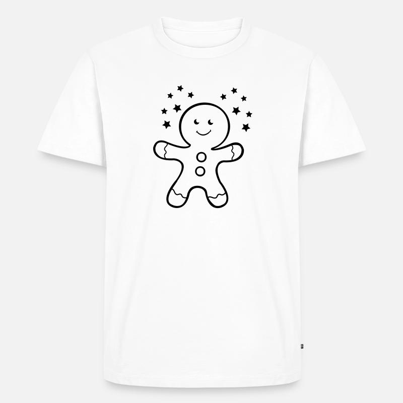 lebkuchenmann - Männer Premium Bio T-Shirt - Weiß