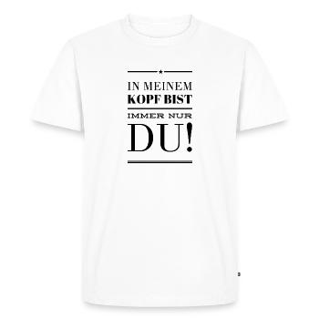 ich bin in dich verliebt - Männer Premium Bio T-Shirt - Weiß - Vorne - Nico (187cm)