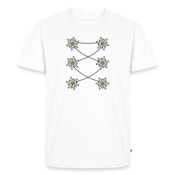 Tablier Dirndl Edelweiss - T-shirt Premium bio Homme - blanc - Devant - Nico (187cm)