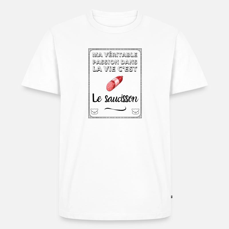 Saucisson - T-shirt Premium bio Homme - blanc
