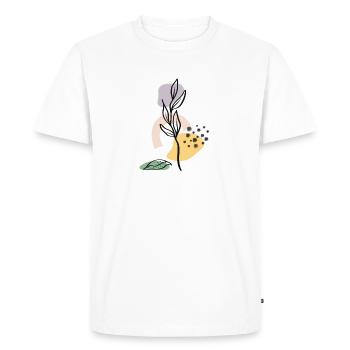 Nature Color Plant - T-shirt Premium bio Homme - blanc - Devant - Nico (187cm)