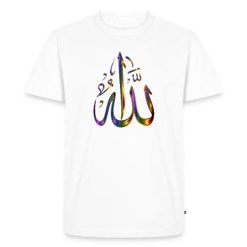 allah - T-shirt Premium bio Homme - blanc - Devant - Nico (187cm)