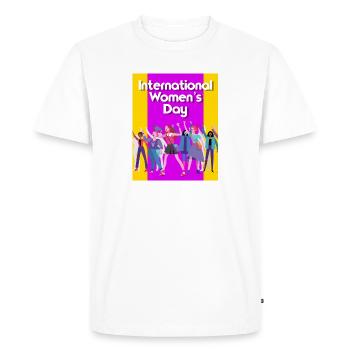 Journée internationale de la femme - T-shirt Premium bio Homme - blanc - Devant - Nico (187cm)