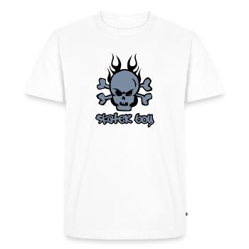 Skater Boy - T-shirt Premium bio Homme - blanc - Devant - Nico (187cm)