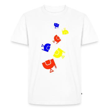 Saddle Symbol - Men's Premium Organic T-Shirt - white - Front - Nico (187cm)
