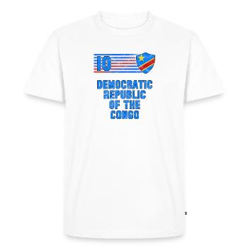 Équipe de République démocratique du Congo de football - T-shirt Premium bio Homme - blanc - Devant - Nico (187cm)
