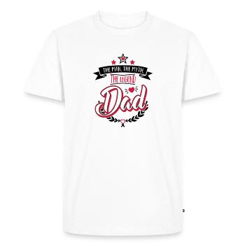 The Man, The Myth, The Legend - Dad - Father-Baby - T-shirt Premium bio Homme - blanc - Devant - Nico (187cm)