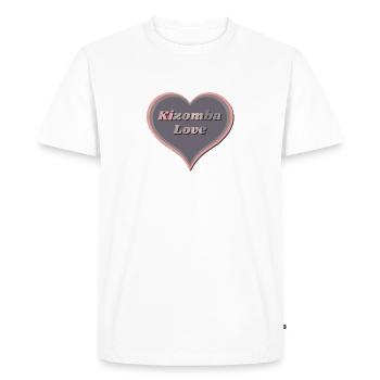 Kizomba Love Heart - T-shirt Premium bio Homme - blanc - Devant - Nico (187cm)