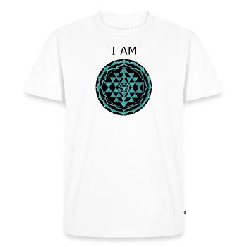 Je Suis - Je suis peinte à la main avec Yantra - T-shirt Premium bio Homme - blanc - Devant - Nico (187cm)