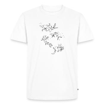 Little fish in the sea - T-shirt Premium bio Homme - blanc - Devant - Nico (187cm)