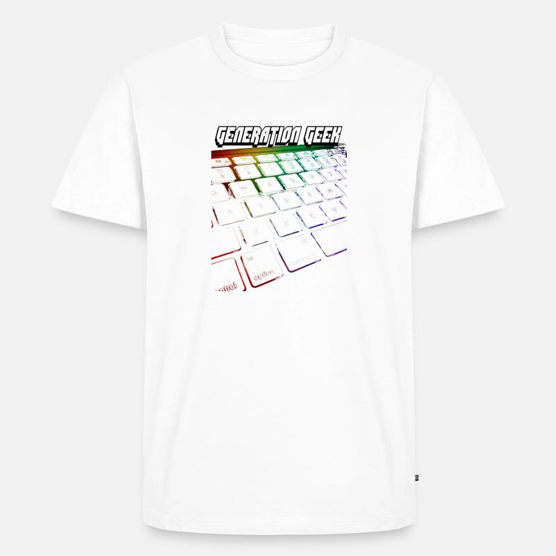 GENERATION GEEK - Männer Premium Bio T-Shirt - Weiß