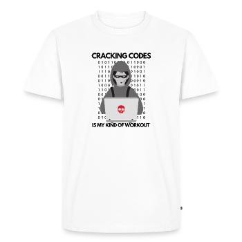 Cybersecurity Professional Hacker Cracking Codes - Men's Premium Organic T-Shirt - white - Front - Nico (187cm)
