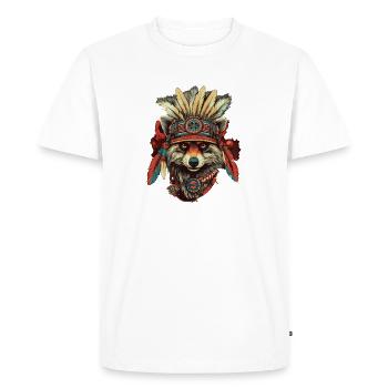 Indian Raccoon - T-shirt Premium bio Homme - blanc - Devant - Nico (187cm)