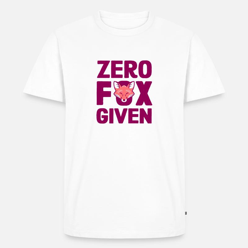 Zero Fox Given - Männer Premium Bio T-Shirt - Weiß