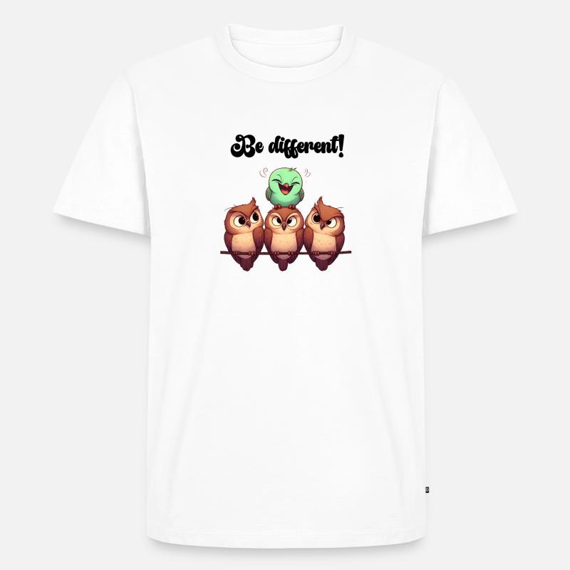 Be Different - Männer Premium Bio T-Shirt - Weiß