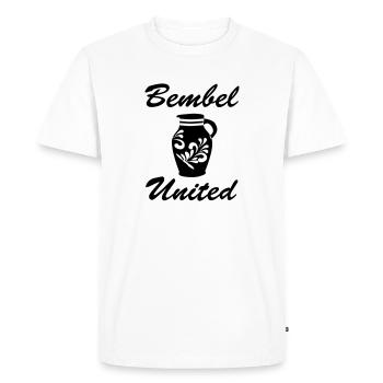 Bembel united - L’original de Francfort-#FFM - T-shirt Premium bio Homme - blanc - Devant - Nico (187cm)