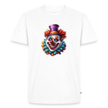 Horror Clown / Circus / Funny / Show / Halloween - Men's Premium Organic T-Shirt - white - Front - Nico (187cm)