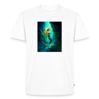 sirène ivresse des profondeurs - pour plongeur - T-shirt Premium bio Homme - blanc - Devant - Nico (187cm)