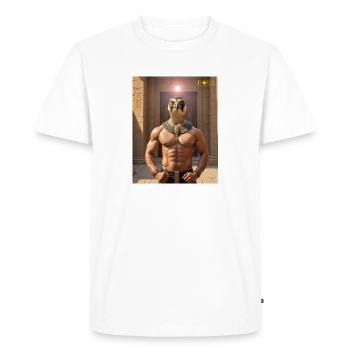 Horus Dieu d’Égypte - T-shirt Premium bio Homme - blanc - Devant - Nico (187cm)