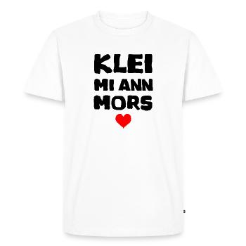 North German Platt Saying Gift Small Mi - Men's Premium Organic T-Shirt - white - Front - Nico (187cm)