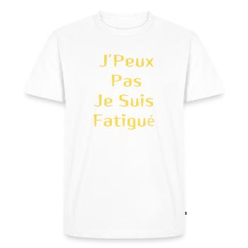 L'excuse Fatale - T-shirt Premium bio Homme - blanc - Devant - Nico (187cm)