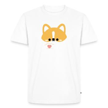 Amour Corgi - T-shirt Premium bio Homme - blanc - Devant - Nico (187cm)