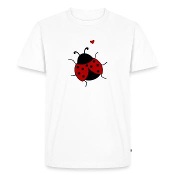 LUCKY BEETLE - T-shirt Premium bio Homme - blanc - Devant - Nico (187cm)