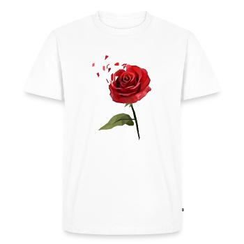 Rose - Men's Premium Organic T-Shirt - white - Front - Nico (187cm)