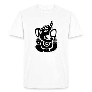 Ganesha Art - T-shirt Premium bio Homme - blanc - Devant - Nico (187cm)