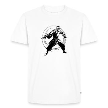 Combat sportif de karaté - T-shirt Premium bio Homme - blanc - Devant - Nico (187cm)