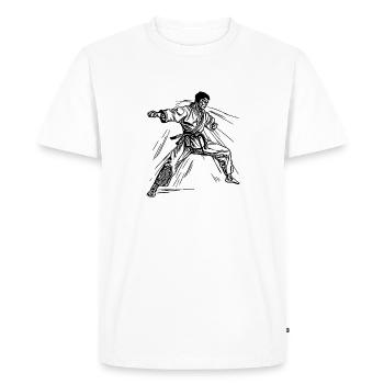 Karate Tournament Fighting Spirit Championship Victory - Men's Premium Organic T-Shirt - white - Front - Nico (187cm)