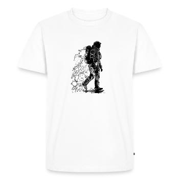 Space astronaut in moonlight dust - Men's Premium Organic T-Shirt - white - Front - Nico (187cm)