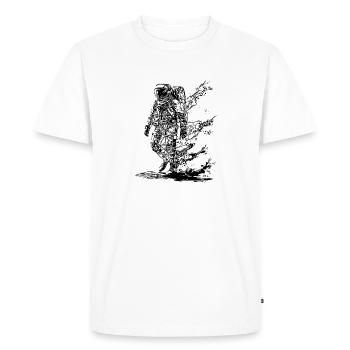 Astronaut in Solar Storm Moondust Nebula - Men's Premium Organic T-Shirt - white - Front - Nico (187cm)