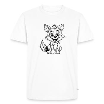 Little cute smiling fox - Men's Premium Organic T-Shirt - white - Front - Nico (187cm)