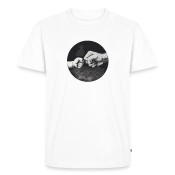 Grand-père Grand-père Petite-fille Naissance - T-shirt Premium bio Homme - blanc - Devant - Nico (187cm)
