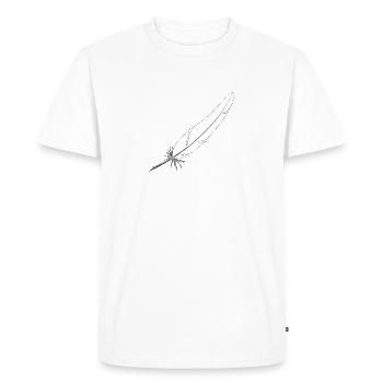 Feather white - Men's Premium Organic T-Shirt - white - Front - Nico (187cm)