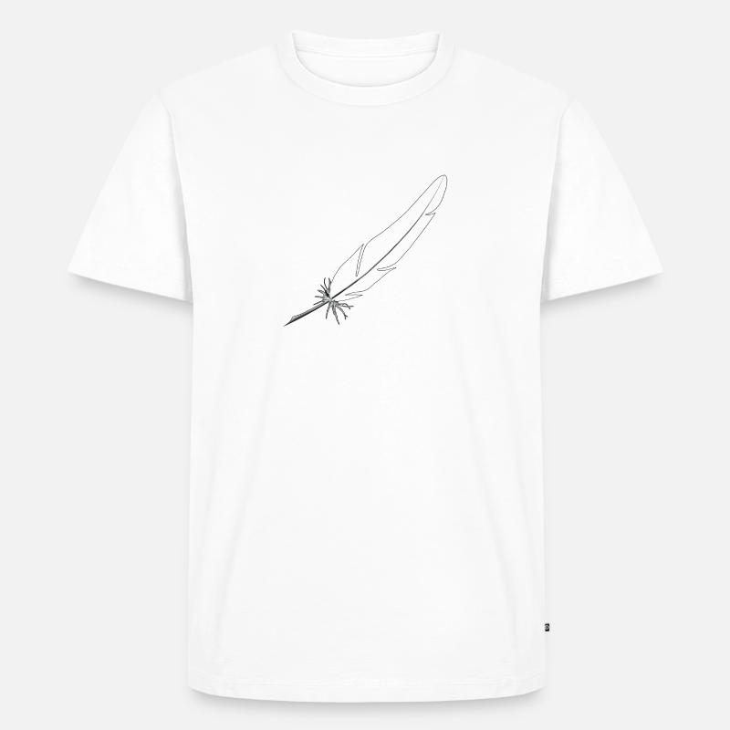 Plume blanche - T-shirt Premium bio Homme - blanc