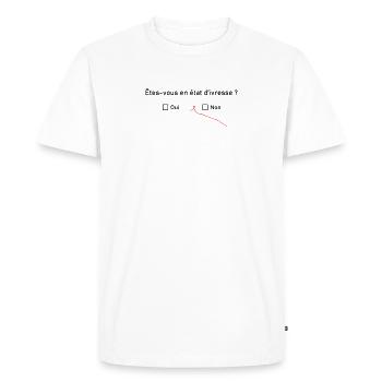 Êtes-vous en état d'ivresse ? (Noir) - T-shirt Premium bio Homme - blanc - Devant - Nico (187cm)