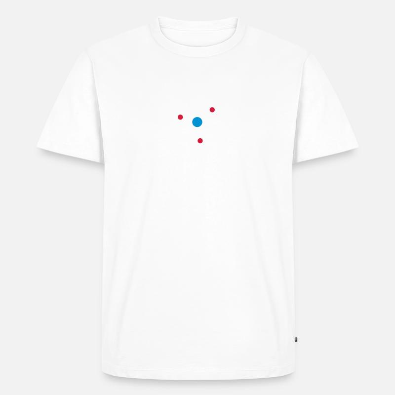 Never trust an atom - Männer Premium Bio T-Shirt - Weiß