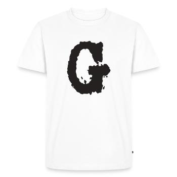 G - T-shirt Premium bio Homme - blanc - Devant - Nico (187cm)
