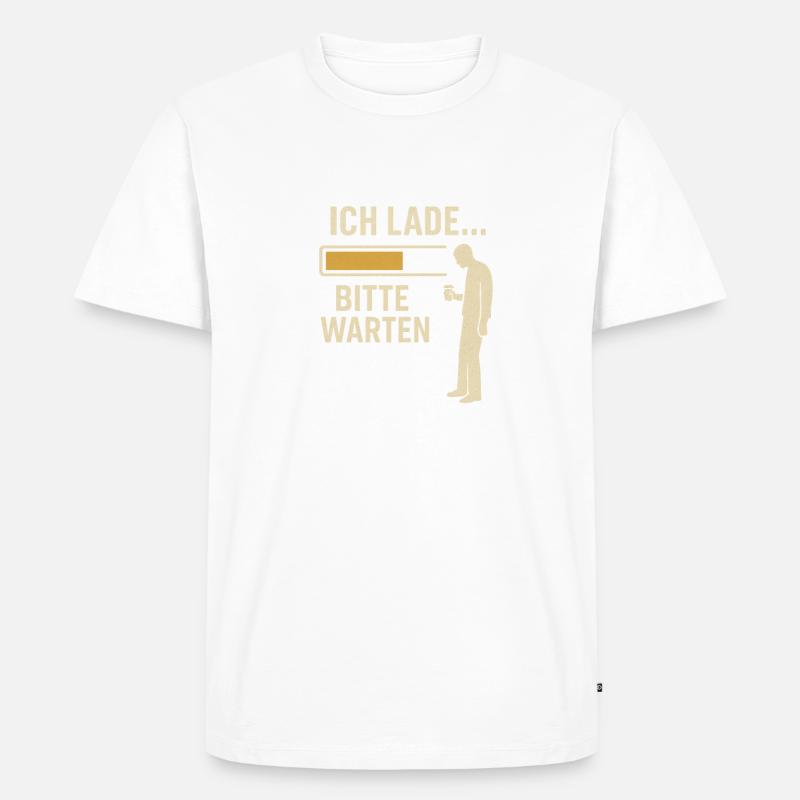„Ich lade... bitte warten“ – Kaffee-Edition - Männer Premium Bio T-Shirt - Weiß