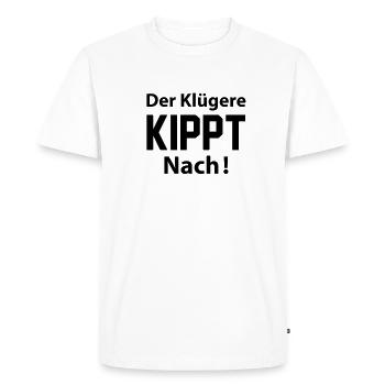der_kluegere - Männer Premium Bio T-Shirt - Weiß - Vorne - Nico (187cm)
