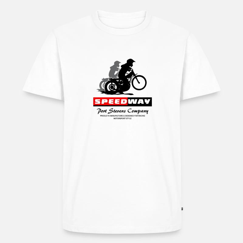 Speedway - Motorcycle Speedway - Männer Premium Bio T-Shirt - Weiß