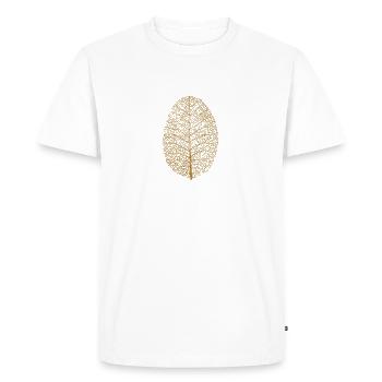 golden leaf - Men's Premium Organic T-Shirt - white - Front - Nico (187cm)