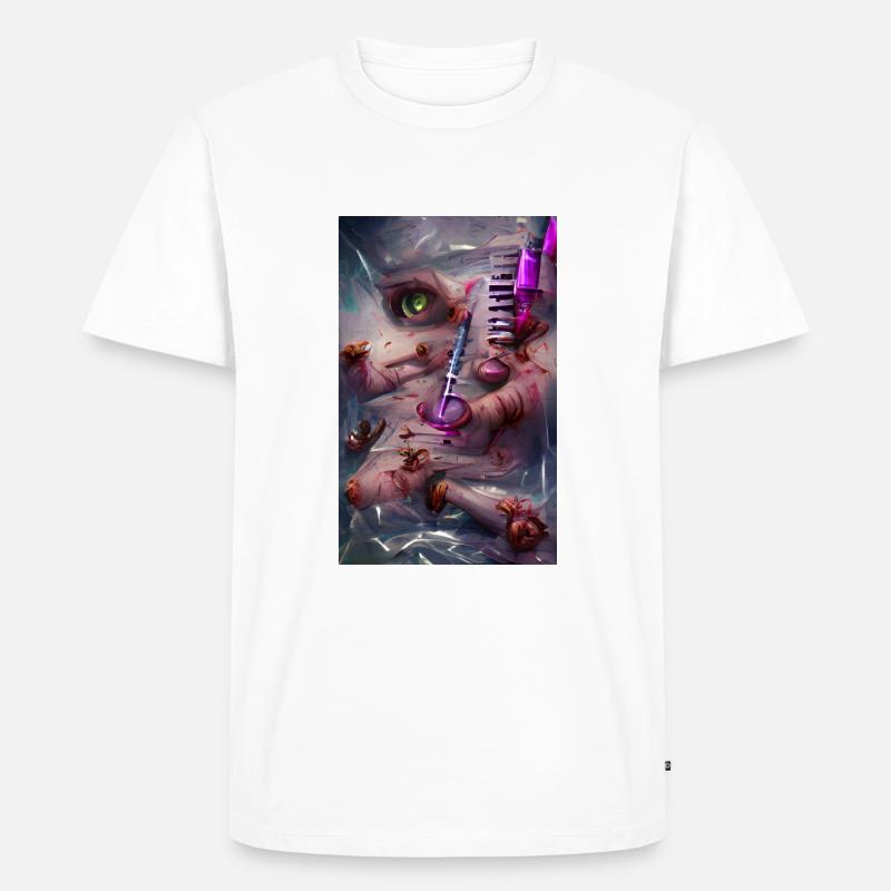 Psychedelic Eye - Männer Premium Bio T-Shirt - Weiß