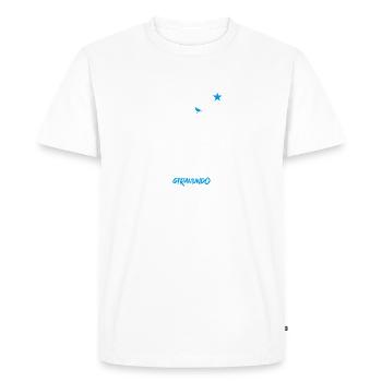 Utopia - Collection Giramundo Reggae - T-shirt Premium bio Homme - blanc - Devant - Nico (187cm)