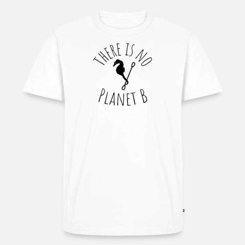 planet b - Männer Premium Bio T-Shirt - Weiß