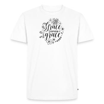 Sort - Grace upon grace cadeau cadeau - T-shirt Premium bio Homme - blanc - Devant - Nico (187cm)